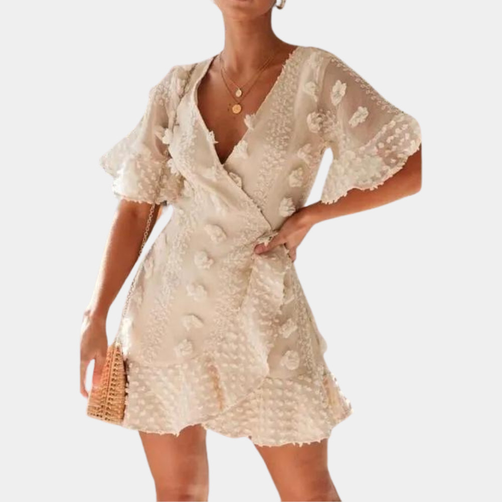 Mini Abito in Pizzo | Scollo a V | Elegante e Romantic