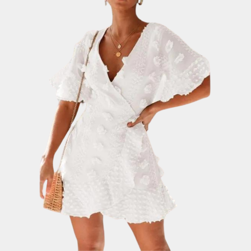 Mini Abito in Pizzo | Scollo a V | Elegante e Romantic