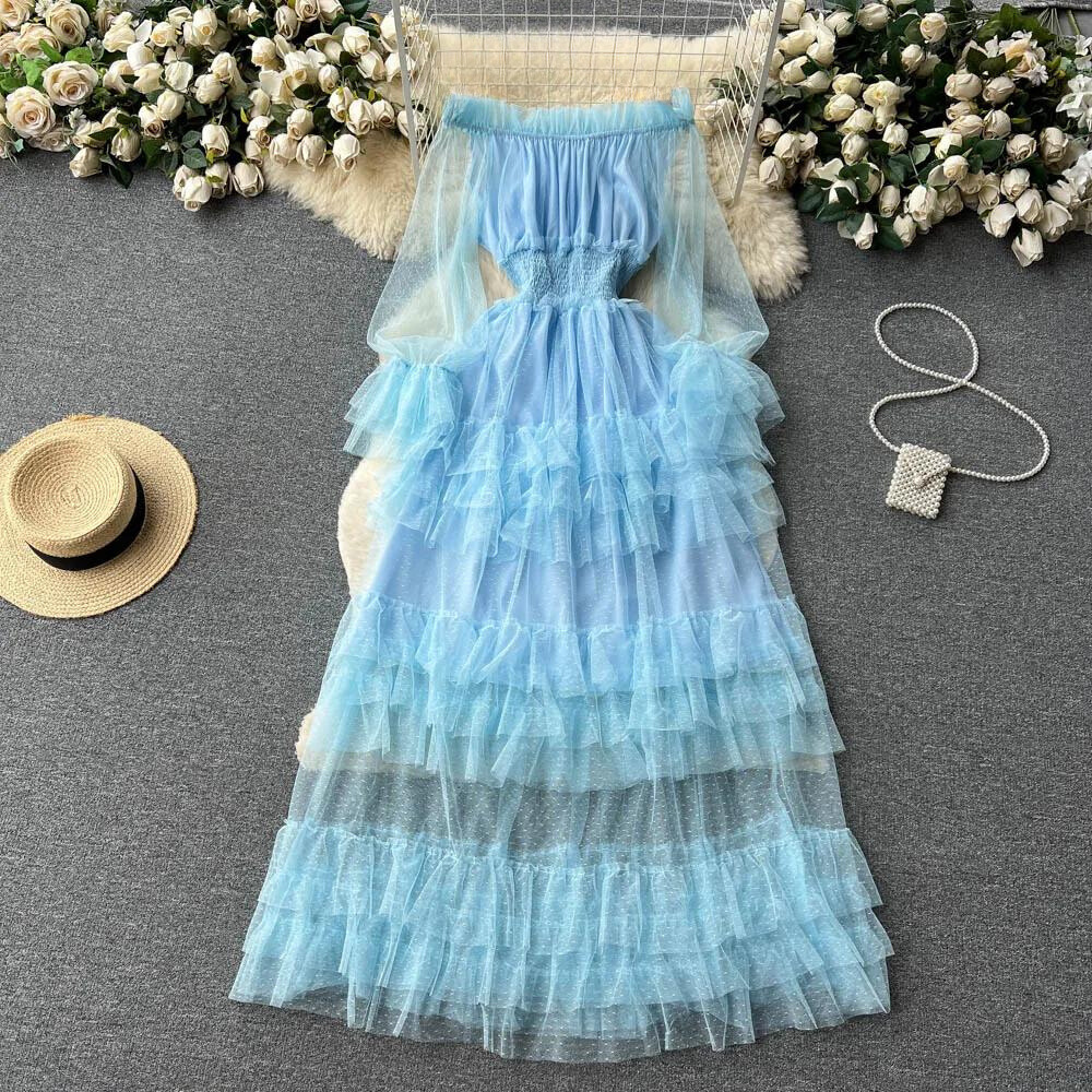 Abito Lungo in Tulle | Romantico | Fluttuante & Elegante