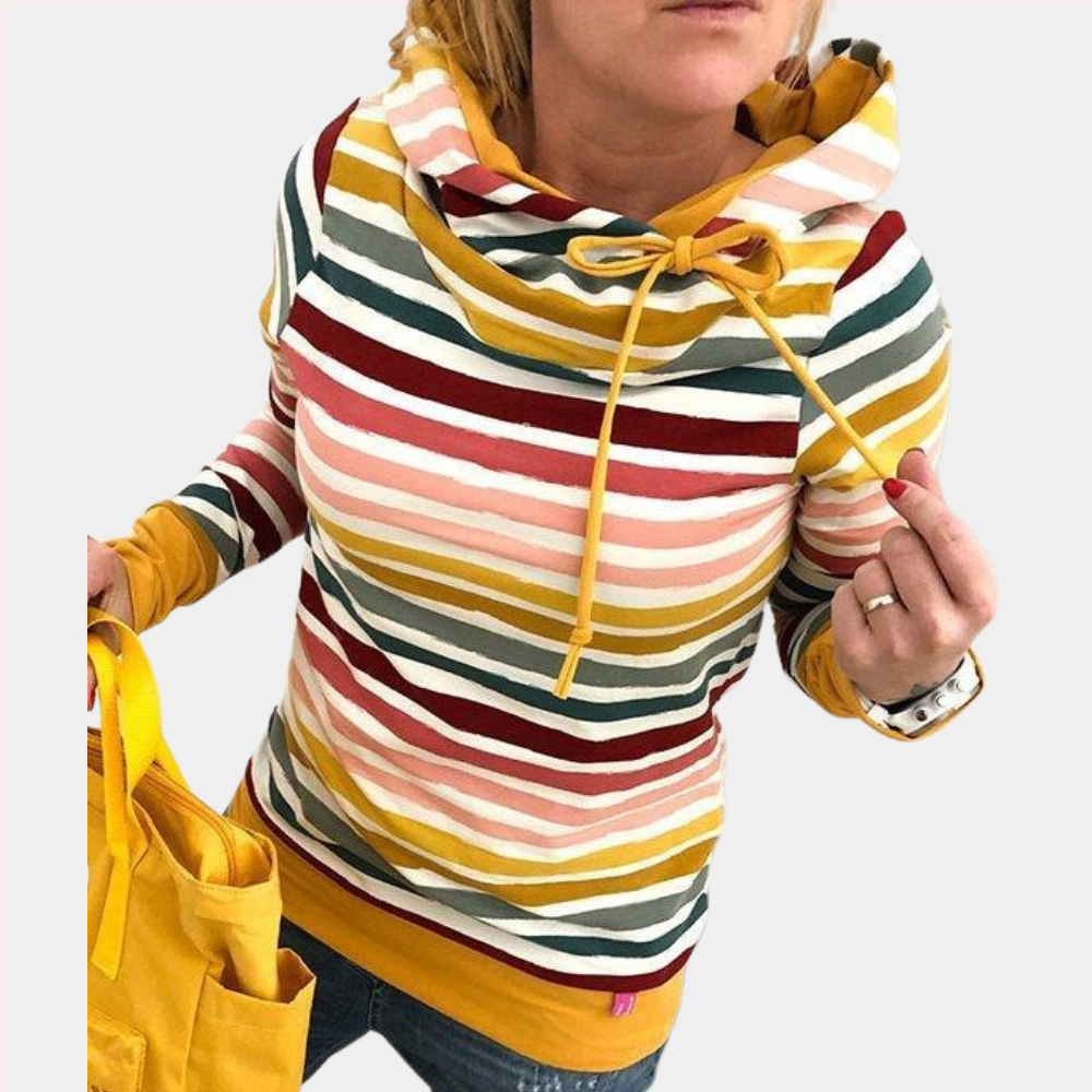 Felpa a Righe con Cappuccio | Morbida | Colorata e Casual