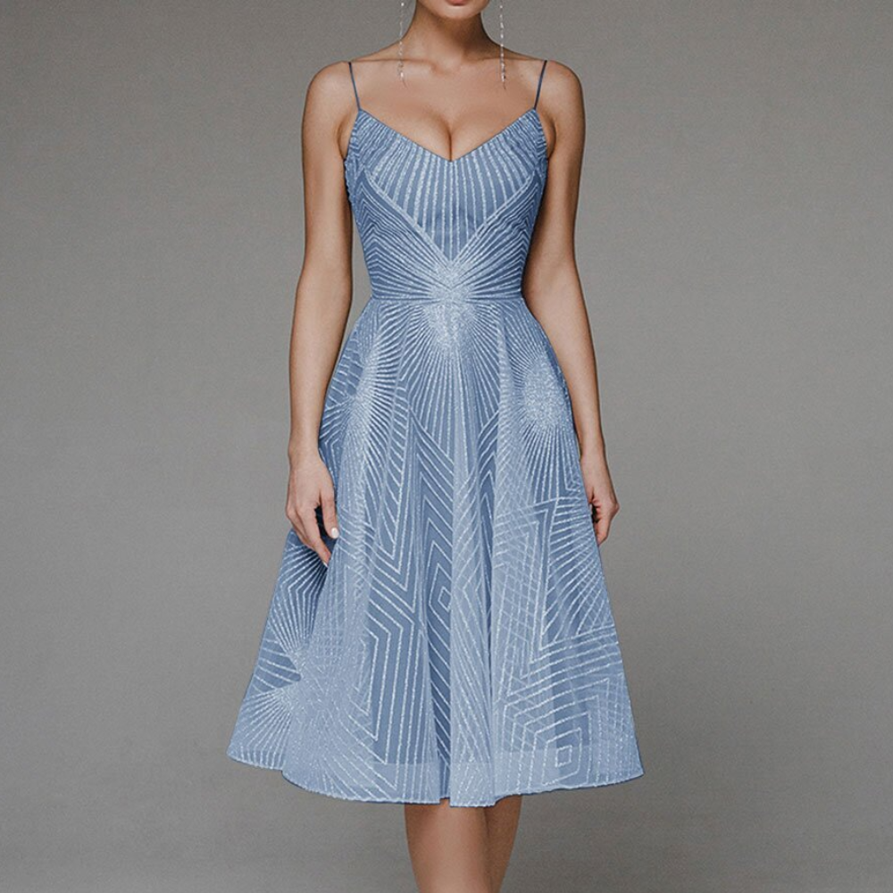 Abito Midi Elegante | Scollatura a Cuore | Raffinato e Romantico