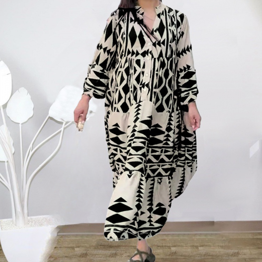 Caftano Lungo | Stampa Etnica | Boho & Rilassato