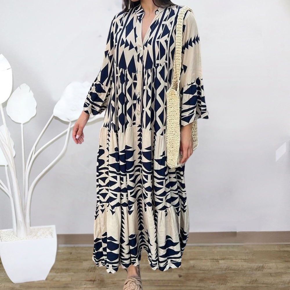 Caftano Lungo | Stampa Etnica | Boho & Rilassato