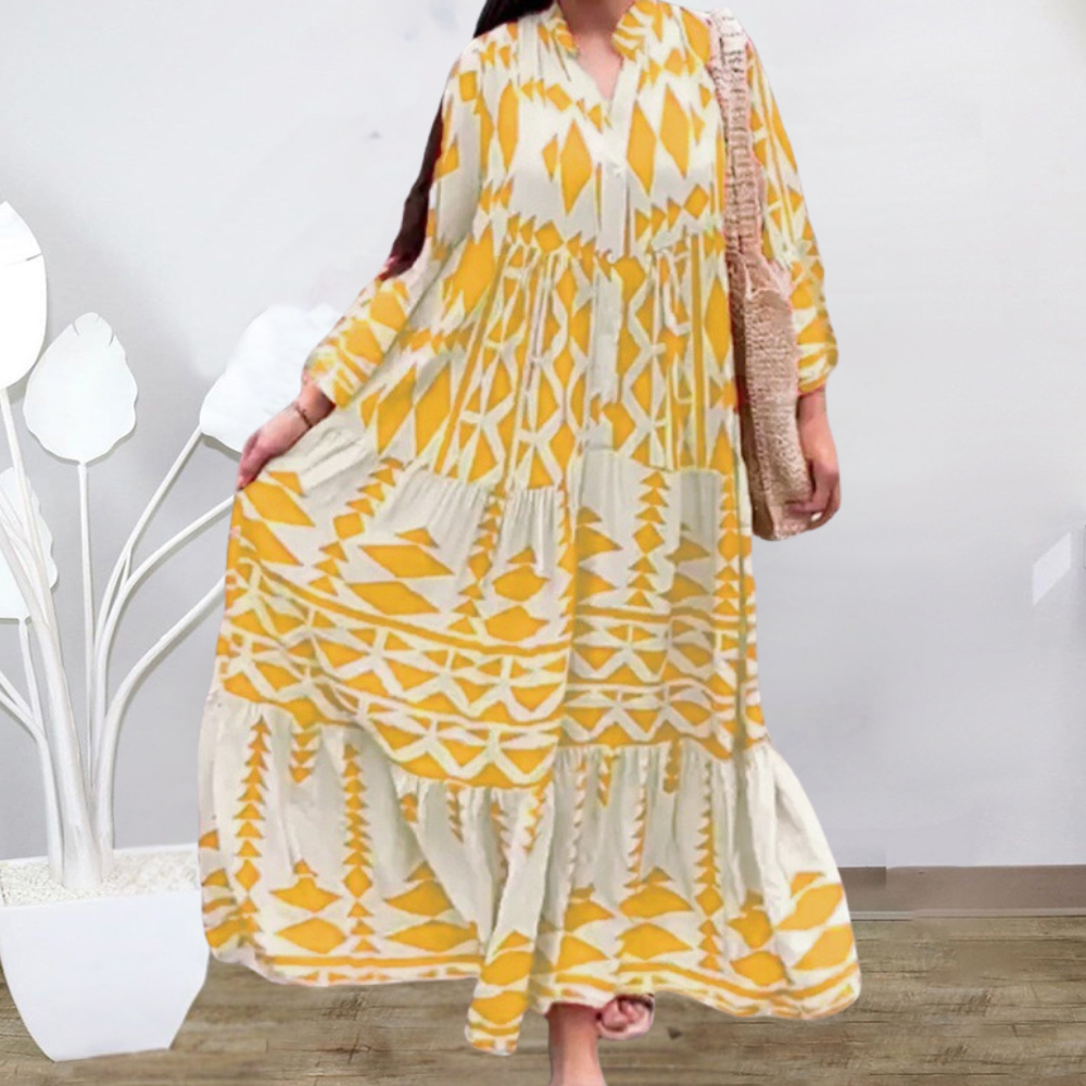 Caftano Lungo | Stampa Etnica | Boho & Rilassato