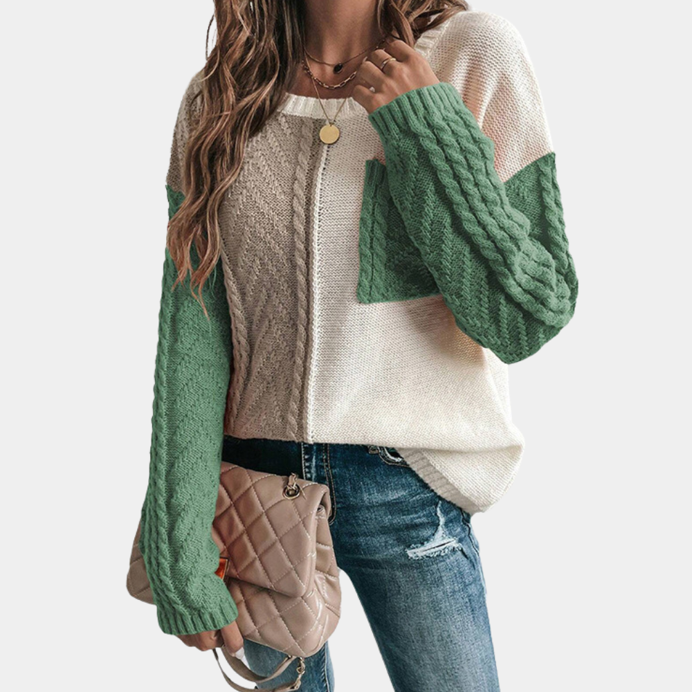Maglione Oversize a Blocchi di Colore | Morbido | Trendy e Casual