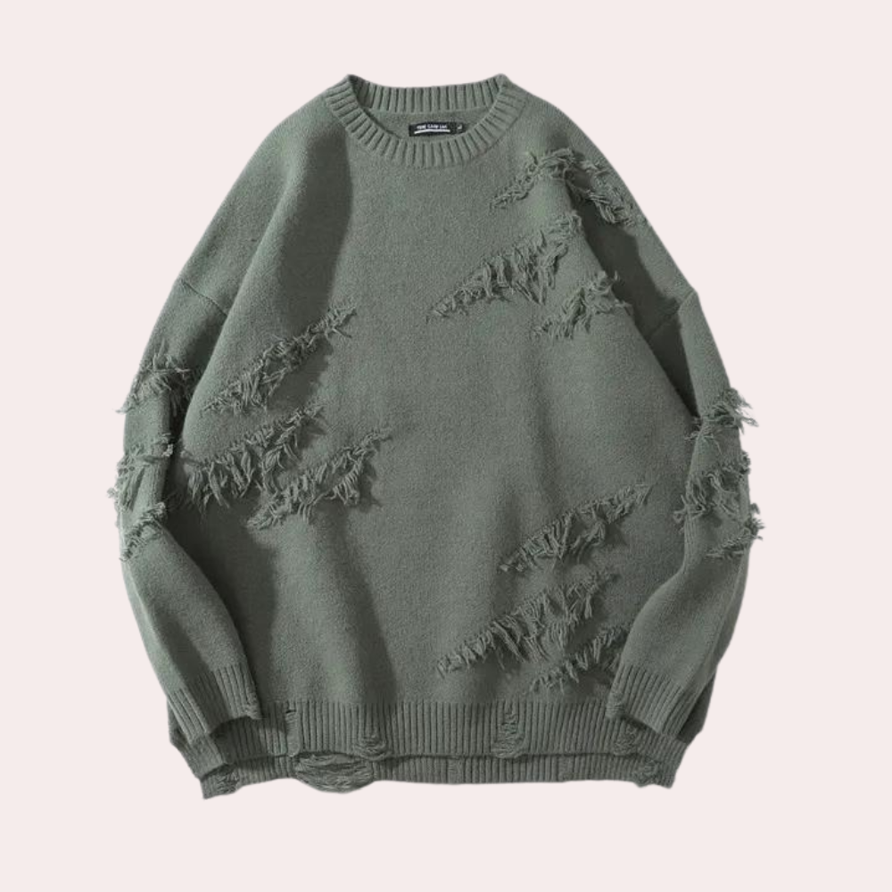 Maglione Oversize Effetto Destroyed | Caldo | Urban e Grunge