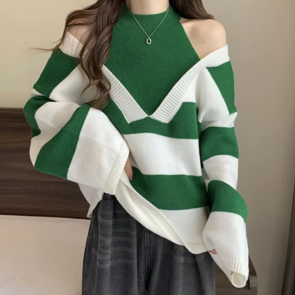 Maglione Oversize a Righe | Morbido | Trendy e Confortevole