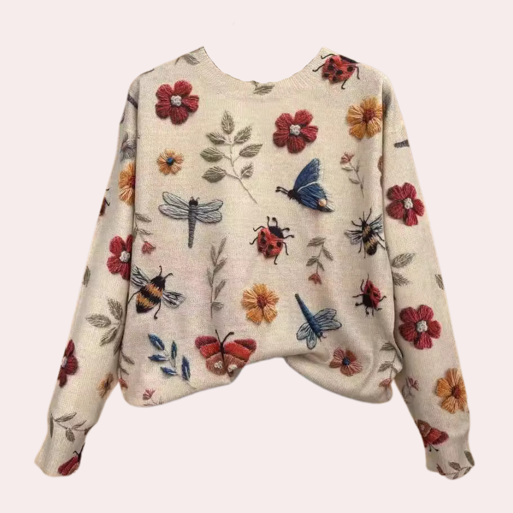 Maglione a Fantasia Floreale | Misto Cotone | Romantico e Confortevole