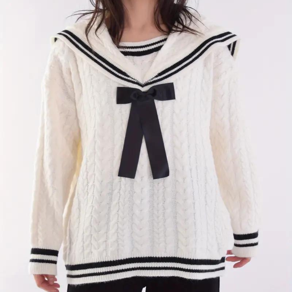 Maglione Stile Marinaresco | Donna | Elegante e Romantico