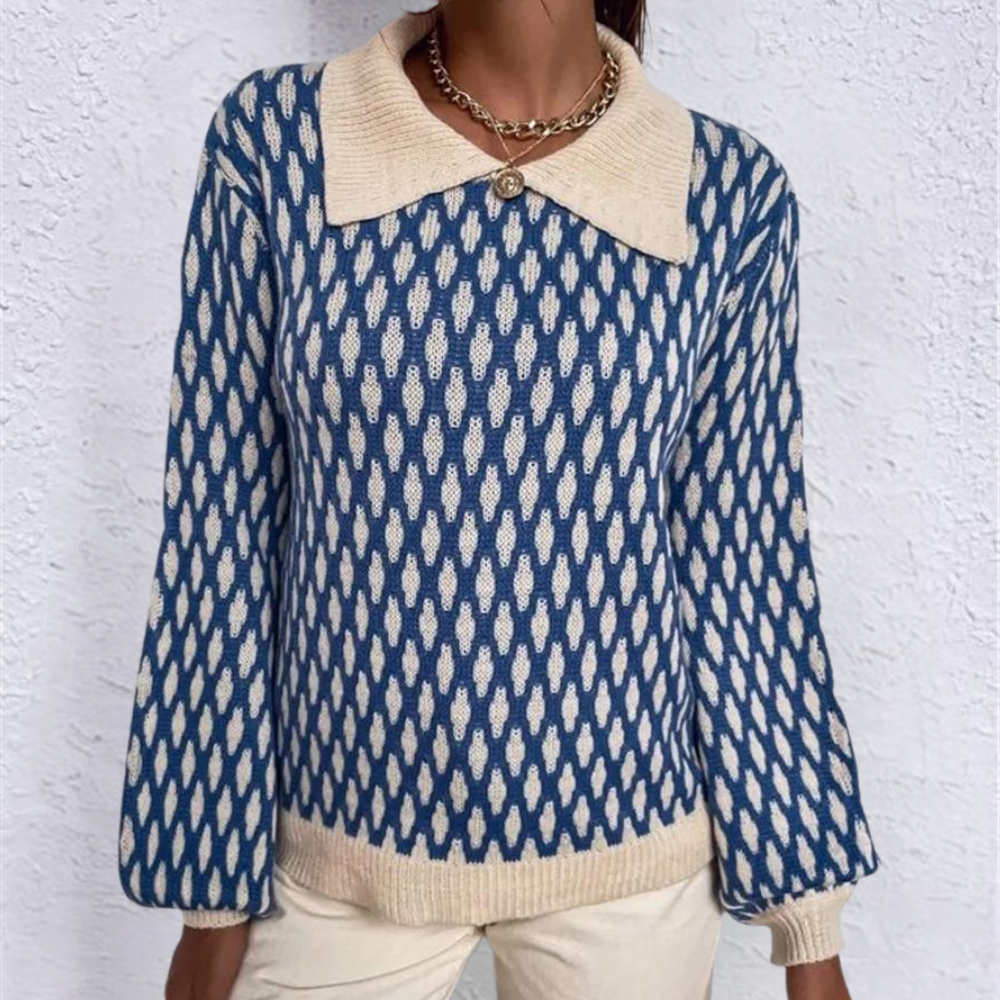 Maglione Vintage con Colletto | Morbido | Chic e Sofisticato