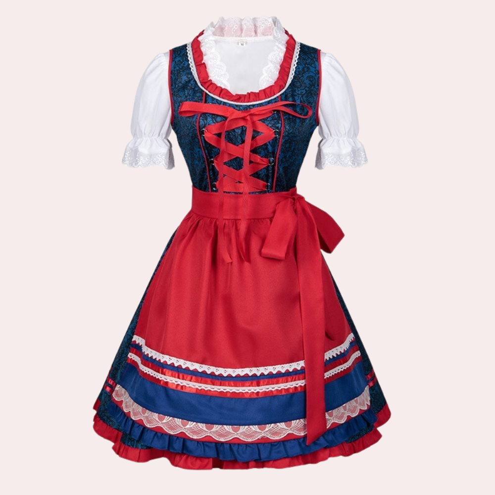 Abito Tradizionale Dirndl | Corsetto & Grembiule | Perfetto per l’Oktoberfest