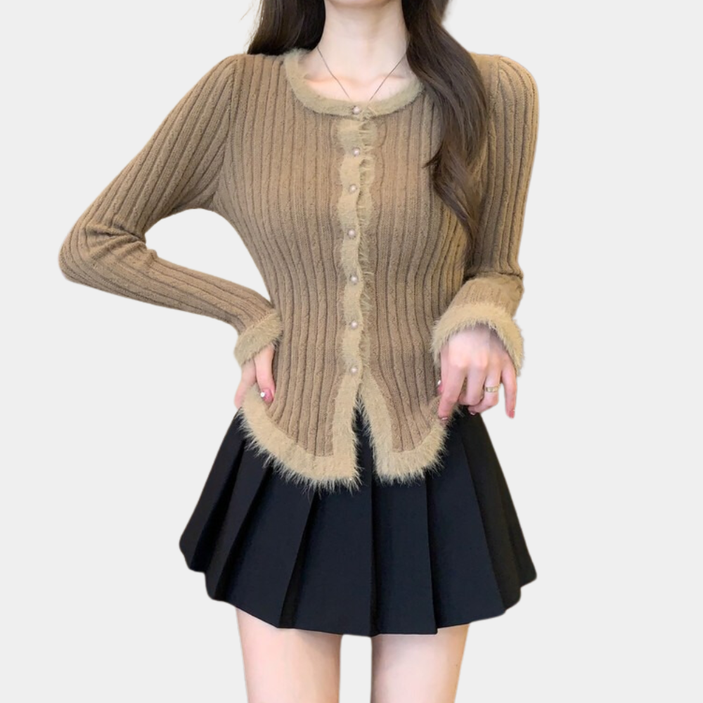 Maglione Aderente con Bottoni | Morbido | Femminile e Chic