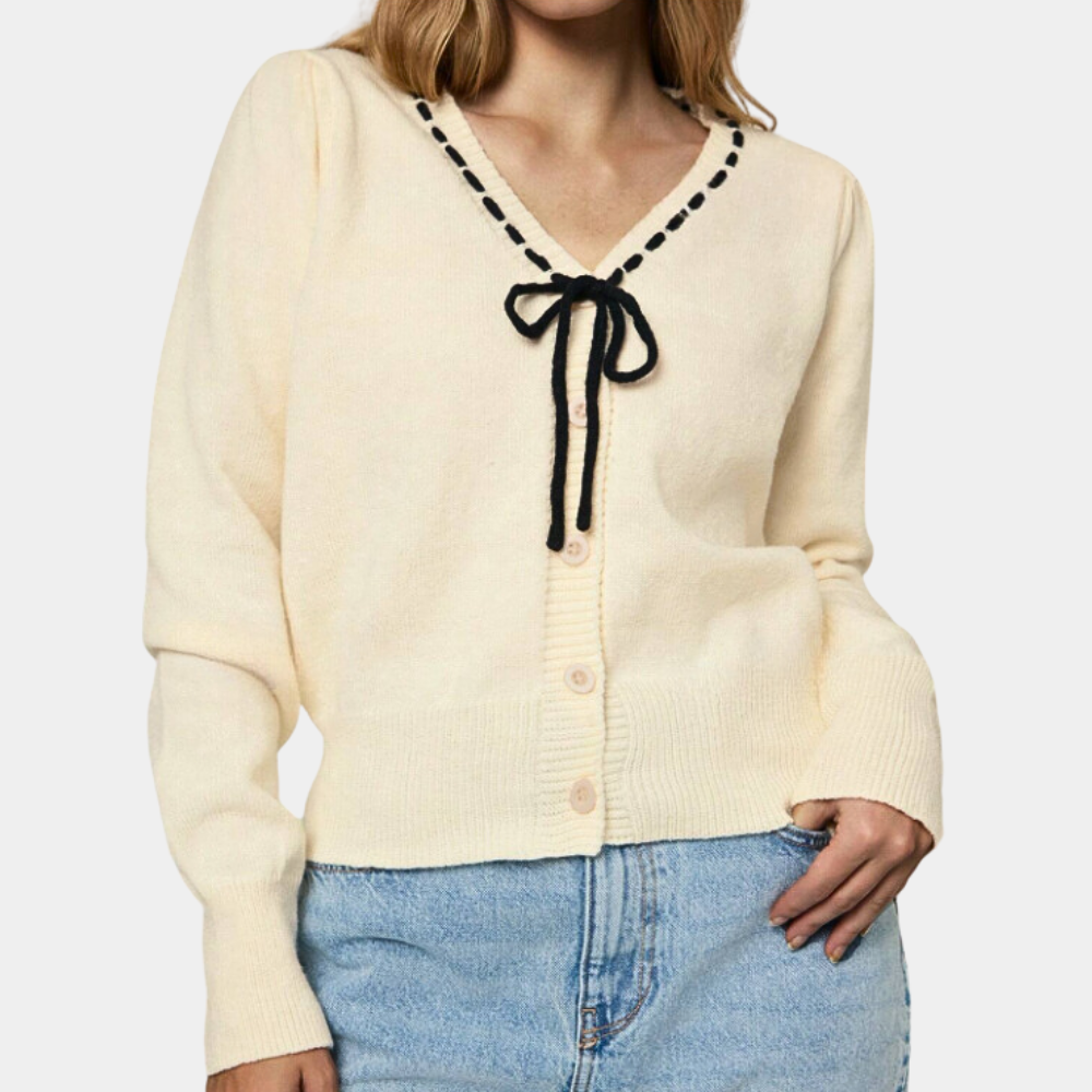 Cardigan con Fiocco | Morbido | Elegante e Femminile
