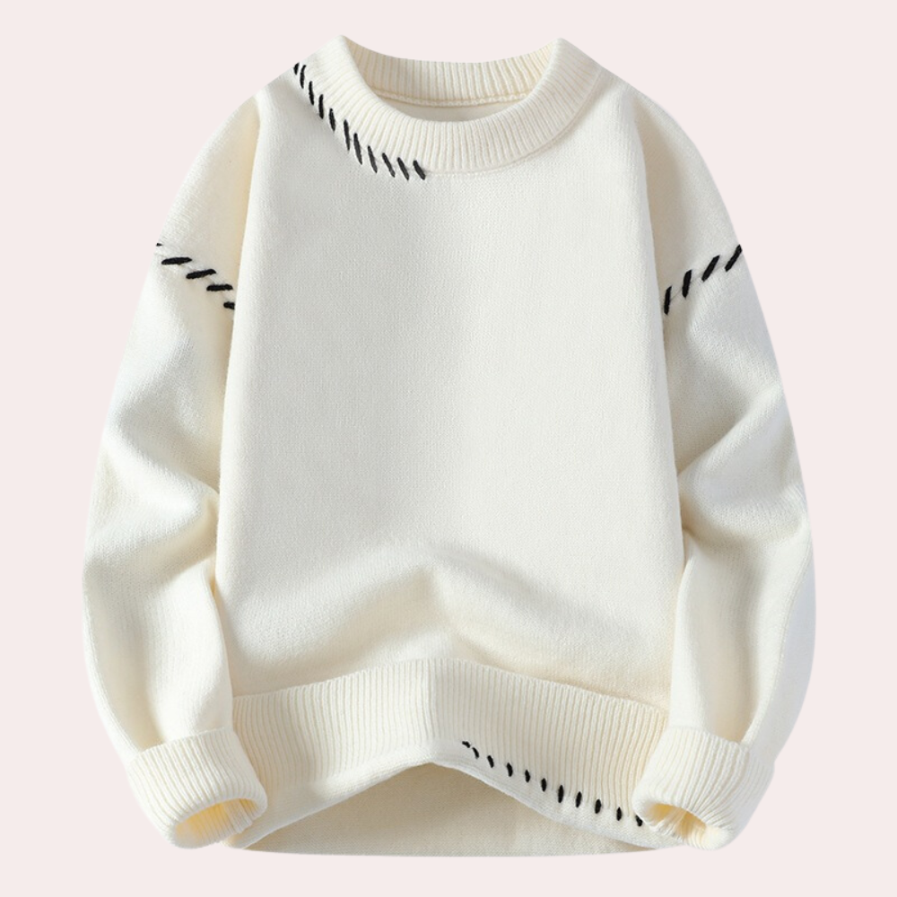 Felpa Minimal con Ricami | Morbida | Casual e Versatile