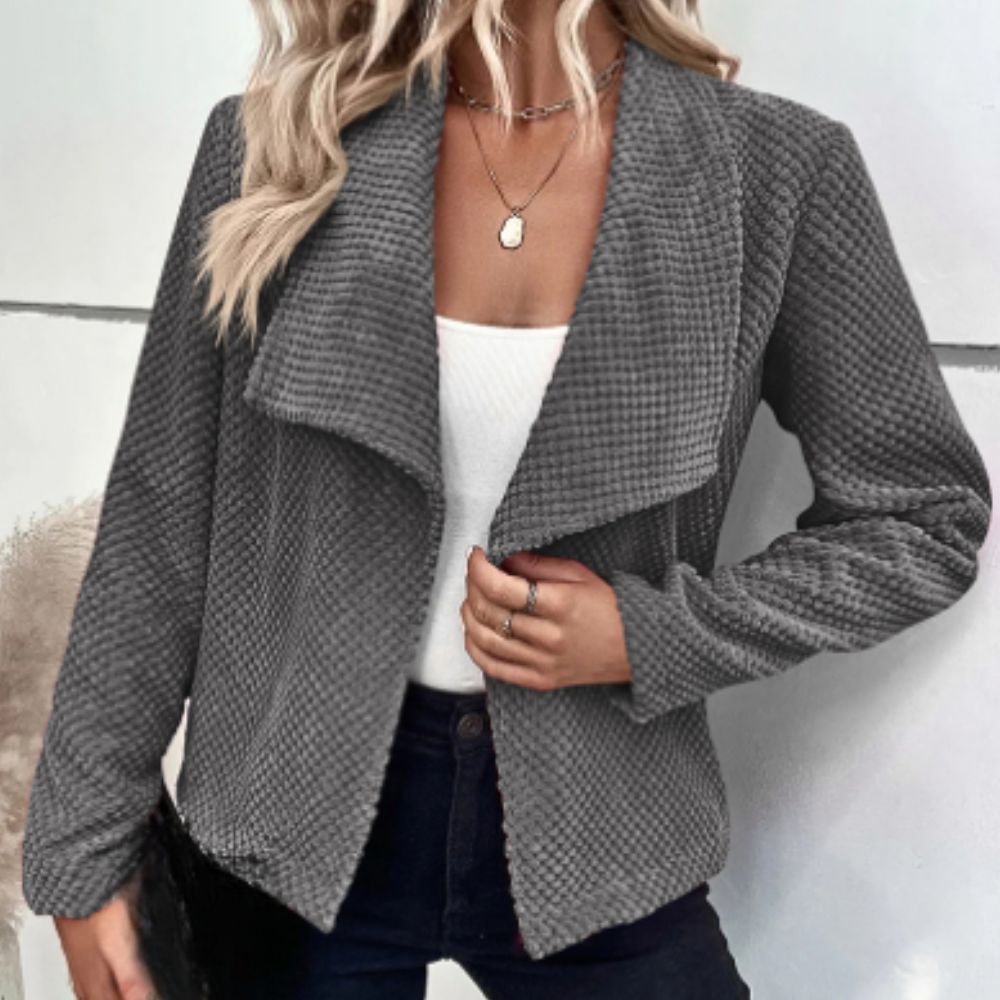 Blazer Testurizzato con Colletto Ampio | Leggero | Elegante e Versatile