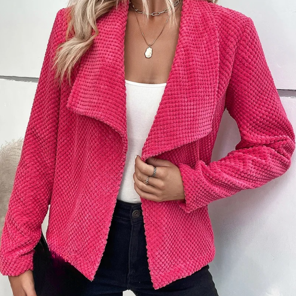 Blazer Testurizzato con Colletto Ampio | Leggero | Elegante e Versatile