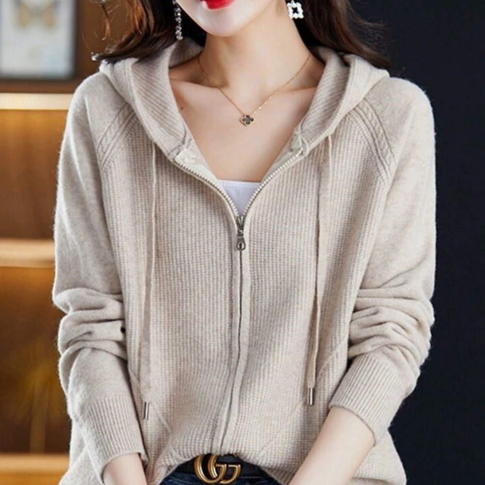 Felpa in Maglia con Cappuccio | Morbida | Elegante e Versatile