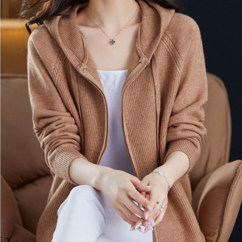 Felpa in Maglia con Cappuccio | Morbida | Elegante e Versatile
