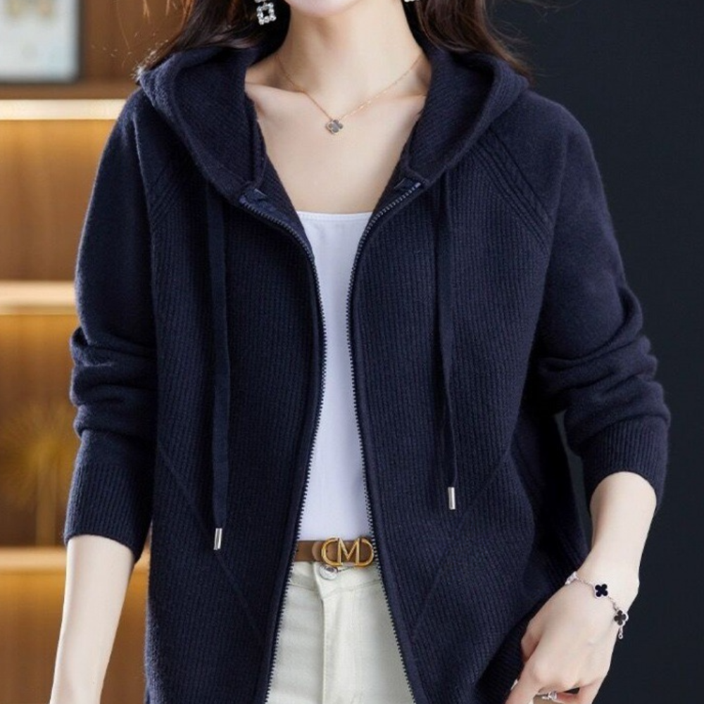 Felpa in Maglia con Cappuccio | Morbida | Elegante e Versatile