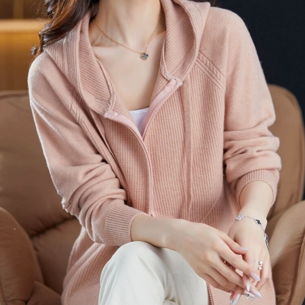 Felpa in Maglia con Cappuccio | Morbida | Elegante e Versatile
