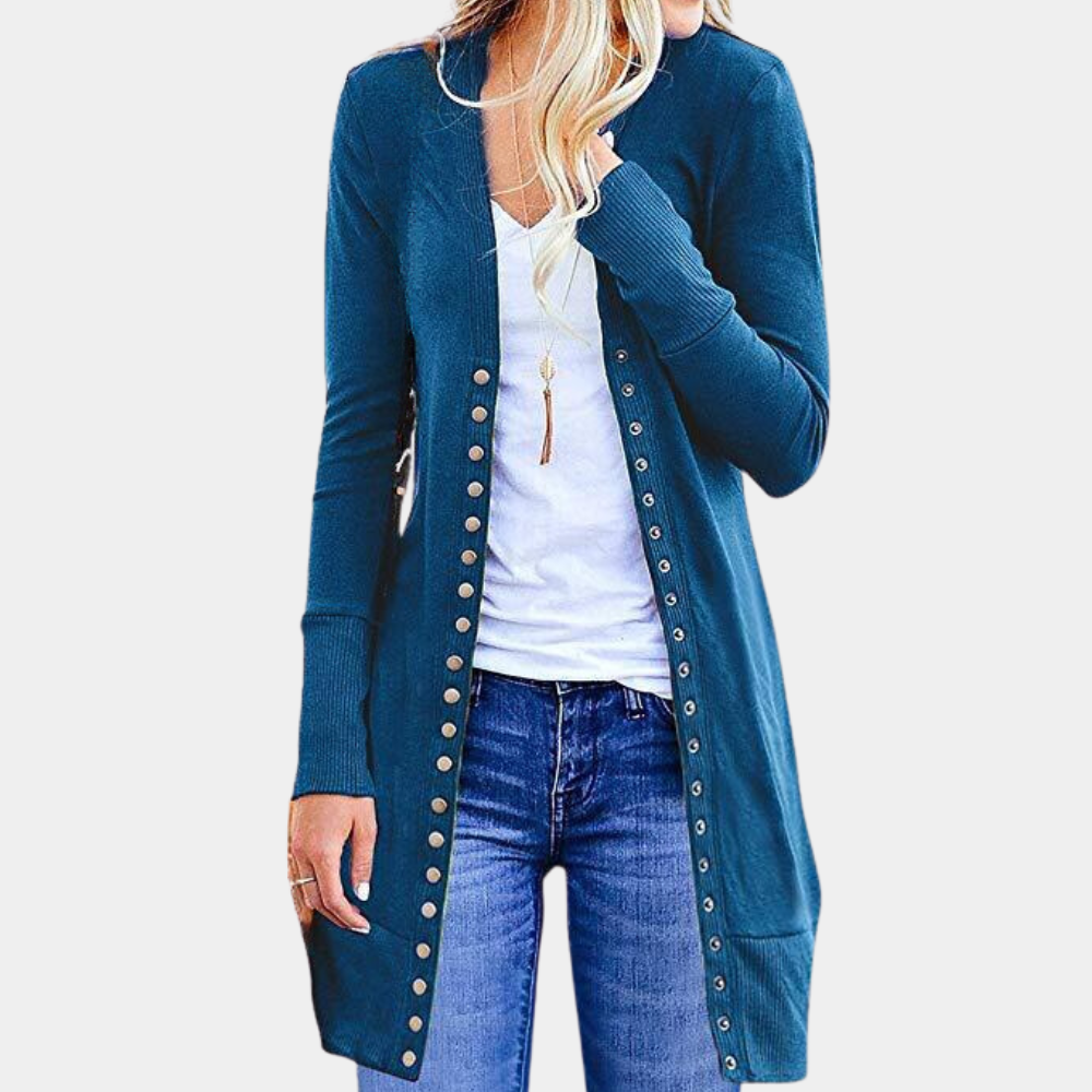 Cardigan Lungo con Bottoni | Morbido | Elegante e Versatile