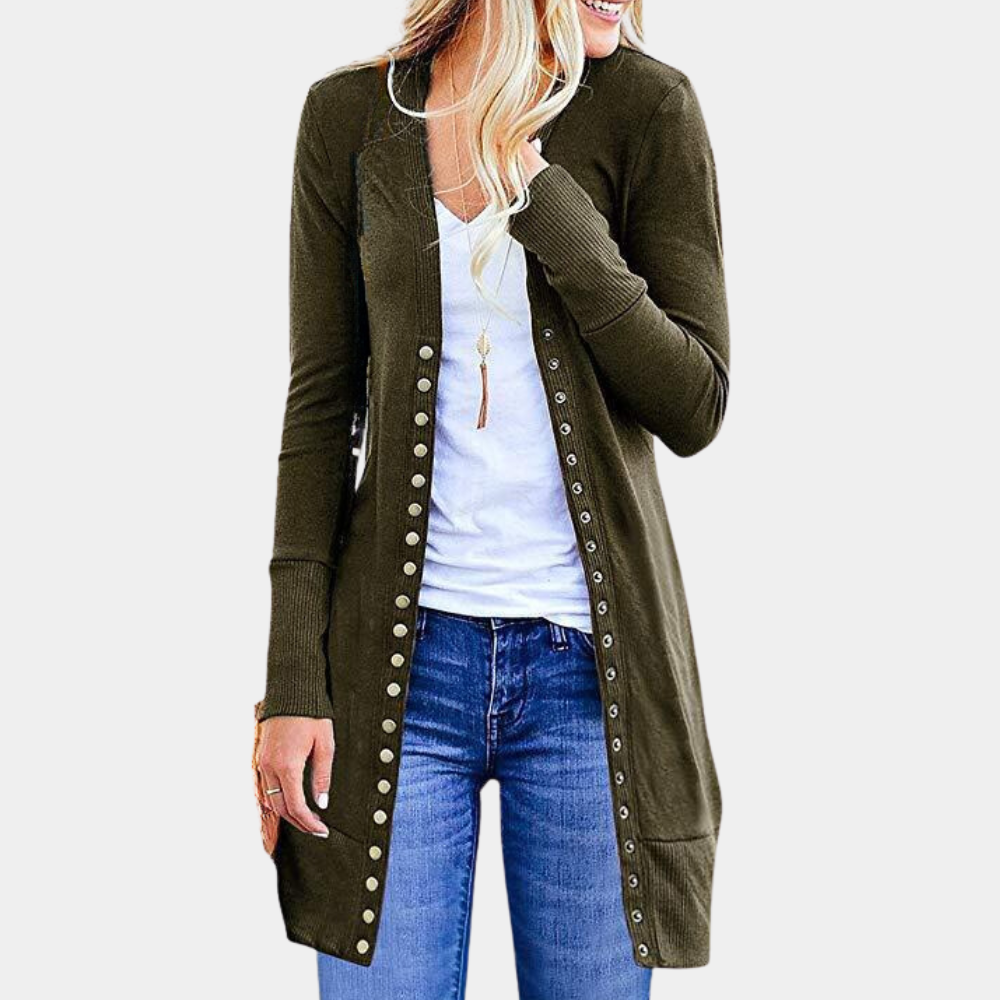 Cardigan Lungo con Bottoni | Morbido | Elegante e Versatile