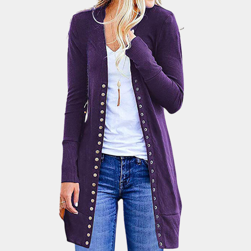 Cardigan Lungo con Bottoni | Morbido | Elegante e Versatile