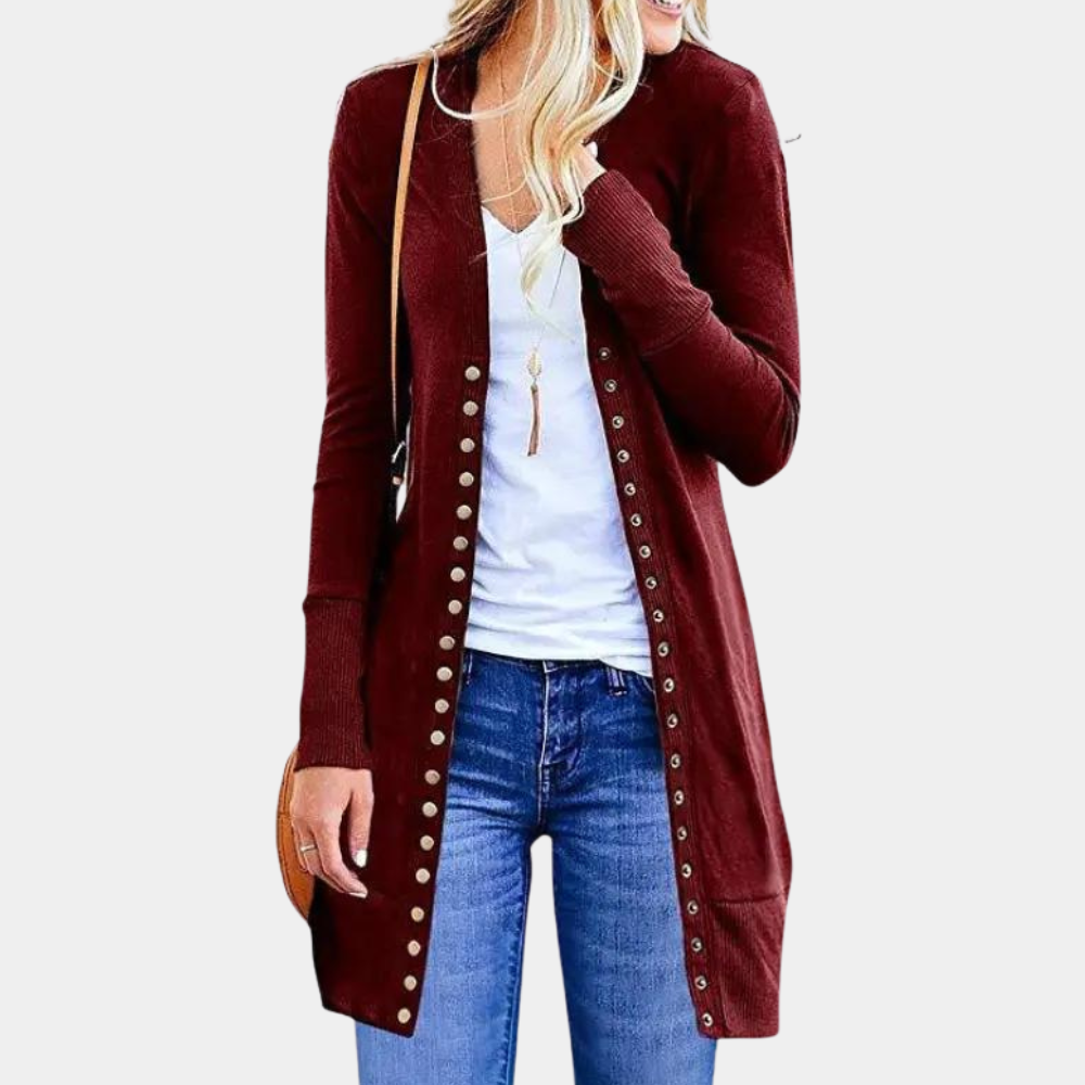 Cardigan Lungo con Bottoni | Morbido | Elegante e Versatile