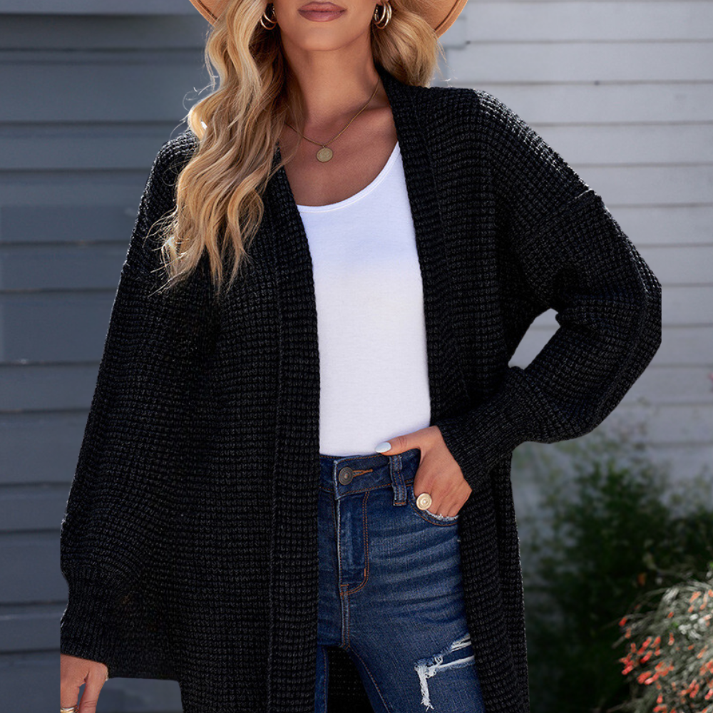 Cardigan Lungo Bicolore | Morbido | Elegante e Versatile