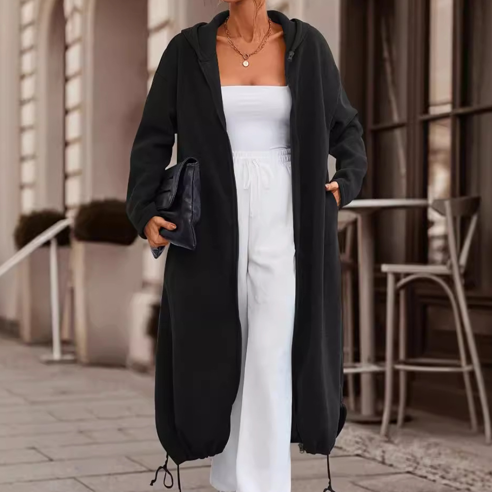 Cappotto Lungo con Cappuccio | Leggero | Casual e Versatile