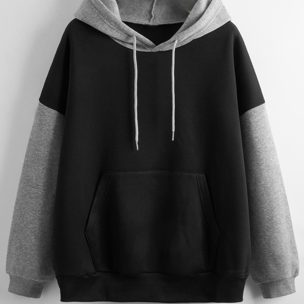 Felpa con Cappuccio Bicolore | Morbida | Casual e Sportiva