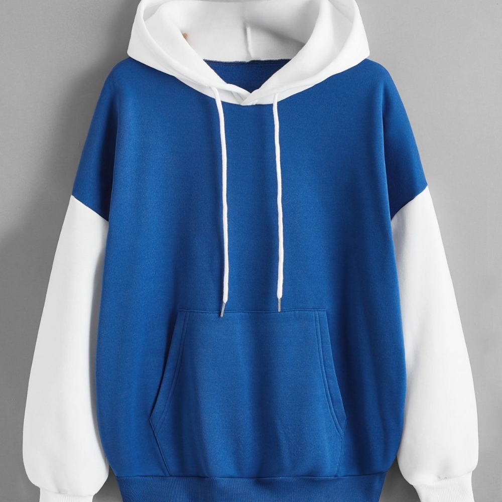 Felpa con Cappuccio Bicolore | Morbida | Casual e Sportiva