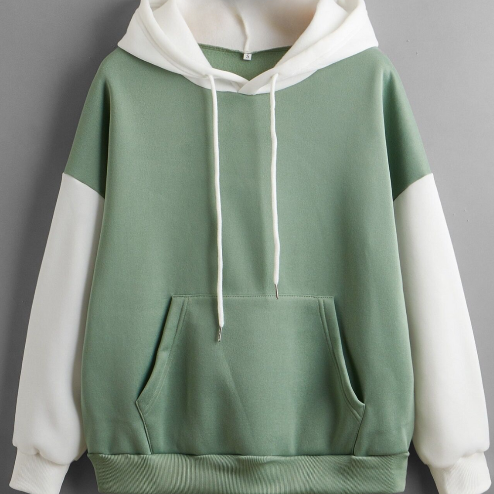Felpa con Cappuccio Bicolore | Morbida | Casual e Sportiva