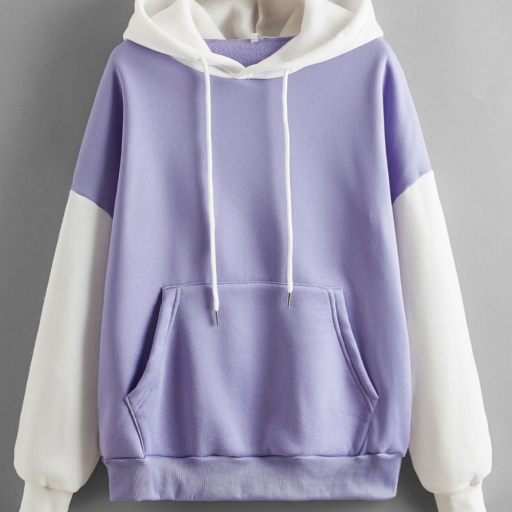 Felpa con Cappuccio Bicolore | Morbida | Casual e Sportiva