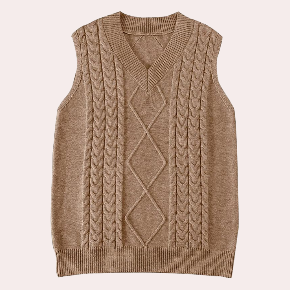 Gilet in Maglia a Trecce | Morbido | Elegante e Versatile