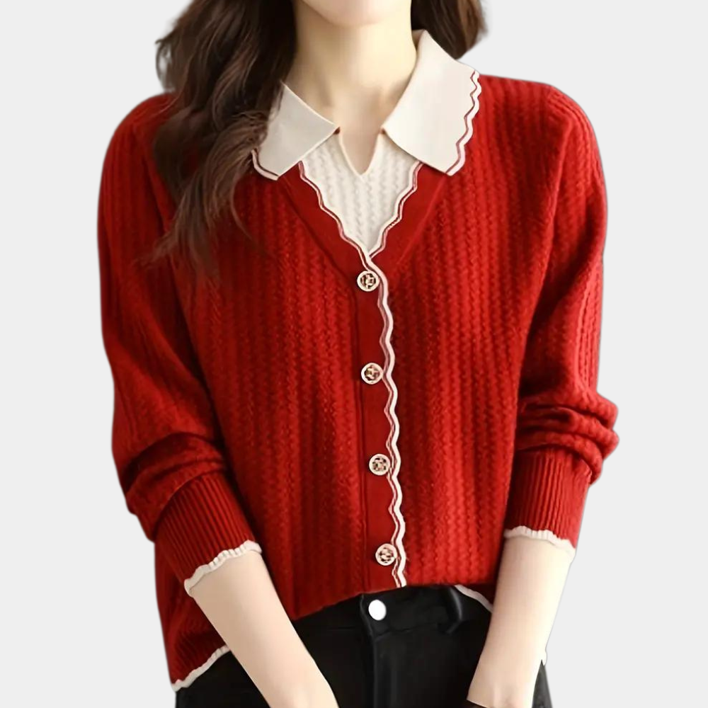 Cardigan Corto Donna | Colletto in Pizzo | Stile Romantico e Chic
