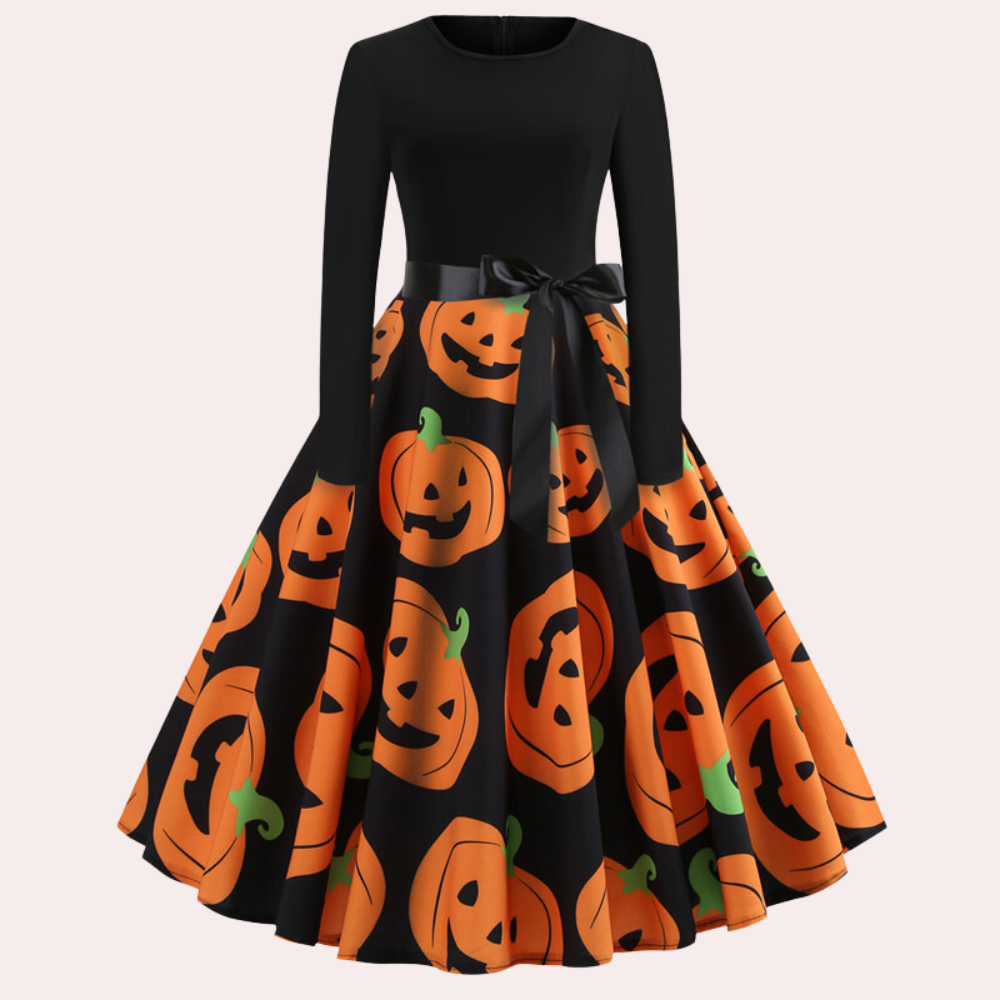 Abito Vintage Halloween | Elegante & Divertente | Perfetto per la Notte delle Streghe