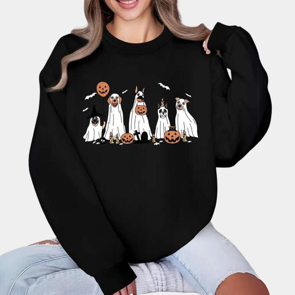 Felpa Oversize Gattini Halloween | Morbida | Calda e Divertente