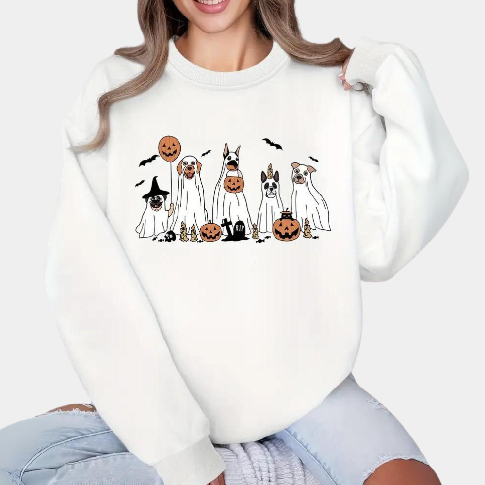 Felpa Oversize Gattini Halloween | Morbida | Calda e Divertente