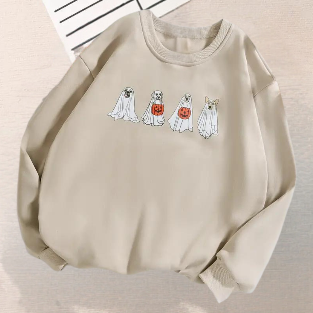Felpa Oversize Cagnolini Fantasma | Morbida | Calda e Divertente