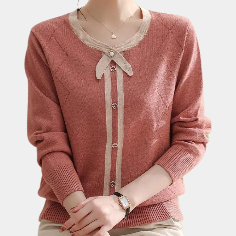 Cardigan Donna | Fiocco Decorativo | Stile Elegante e Femminile