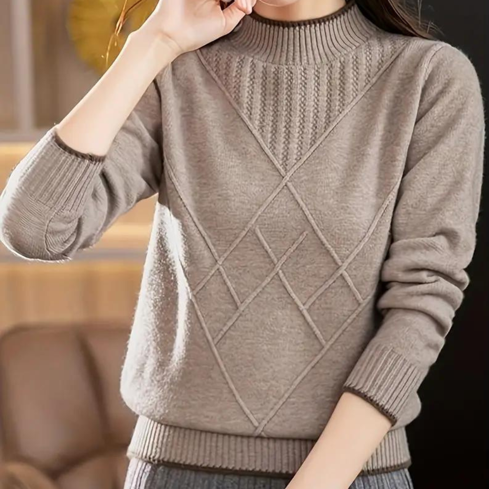 Maglione con Lavorazione a Rombi | Caldo | Elegante e Versatile