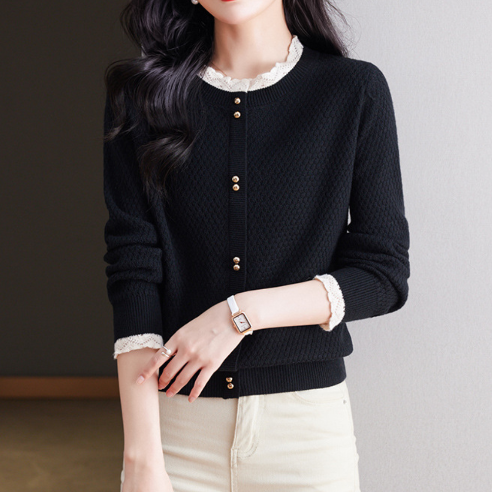 Cardigan con Bottoni Dorati | Morbido | Elegante e Versatile