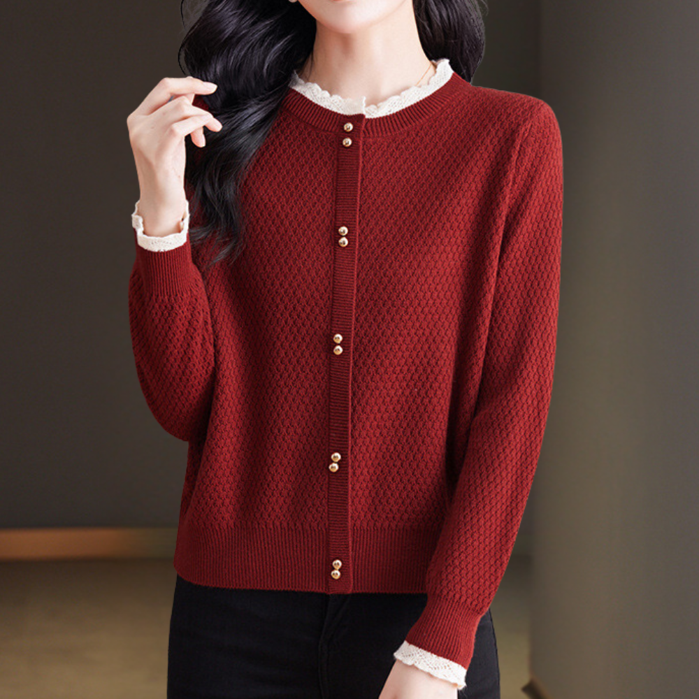 Cardigan con Bottoni Dorati | Morbido | Elegante e Versatile