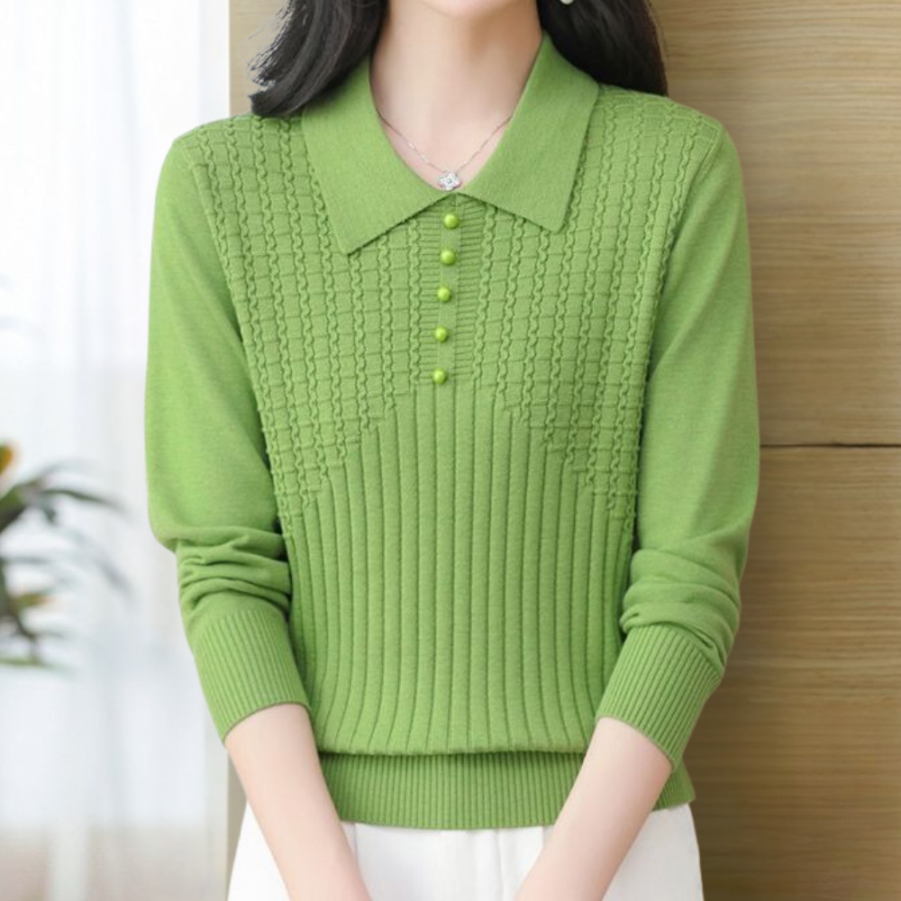 Maglione con Colletto e Bottoni | Morbido | Elegante e Versatile