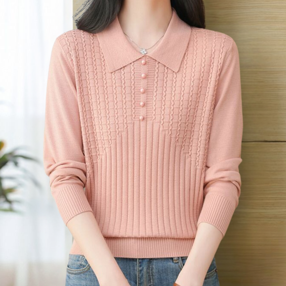 Maglione con Colletto e Bottoni | Morbido | Elegante e Versatile