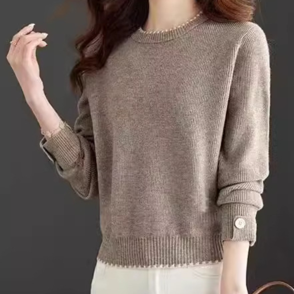 Maglione con Dettagli a Contrasto | Morbido | Elegante e Versatile