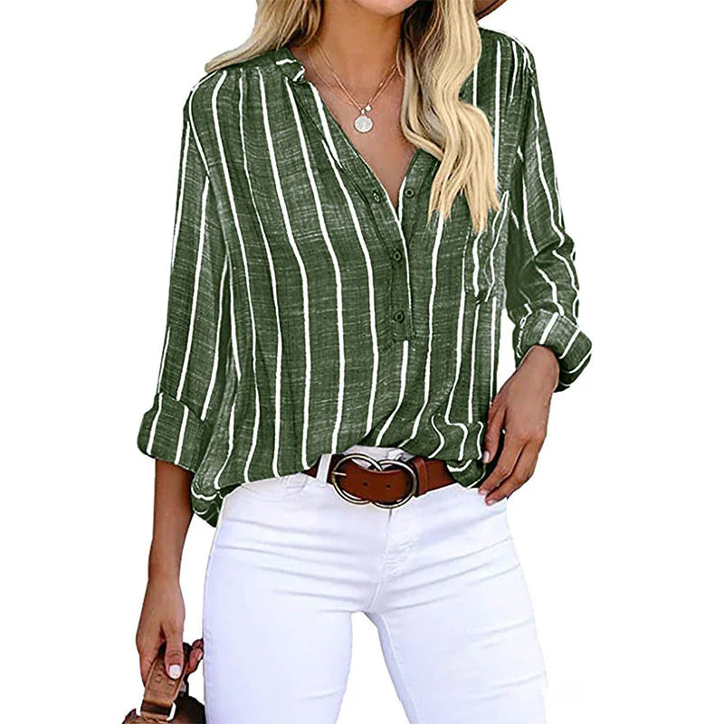 Camicia a Righe in Lino | Stile Casual Chic | Freschezza e Versatilità
