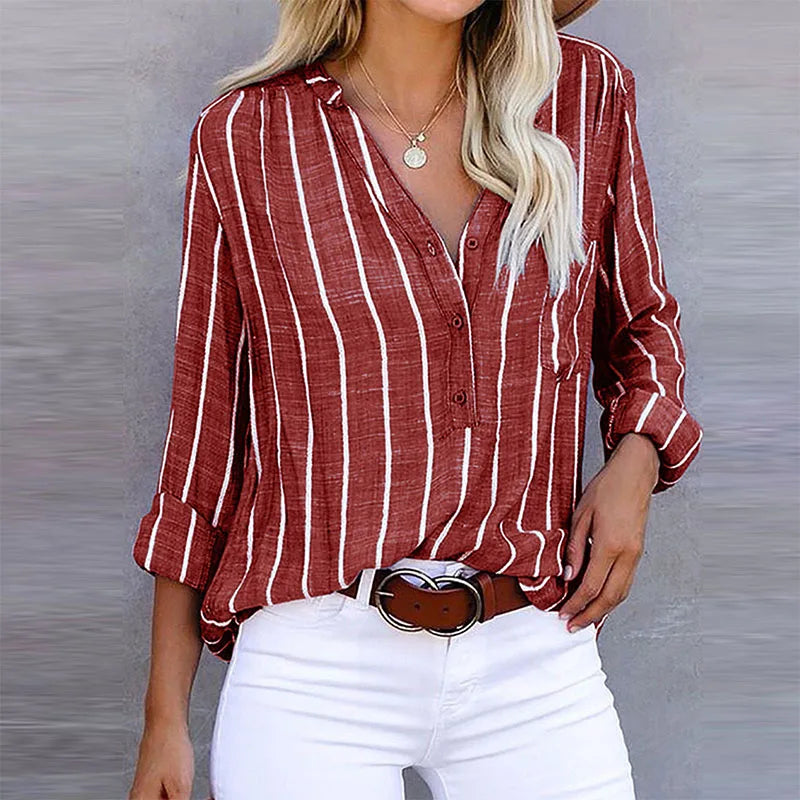 Camicia a Righe in Lino | Stile Casual Chic | Freschezza e Versatilità