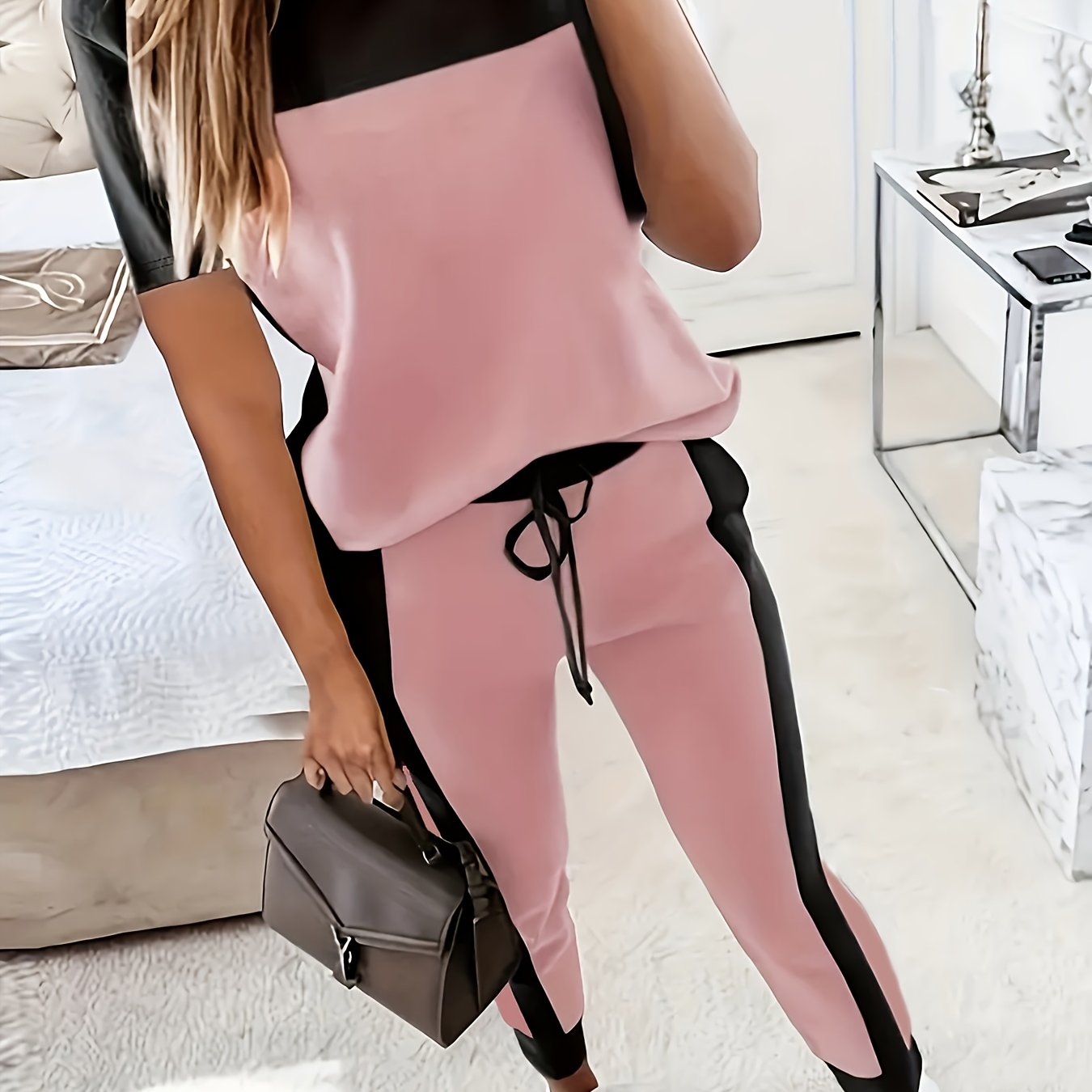 Completo Casual Due Pezzi Donna | Manica Corta | Vita Regolabile
